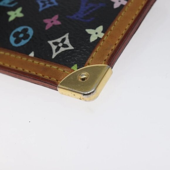 LOUIS VUITTON Multicolor Pochette Cles Coin Purse Black - Picture 9 of 15